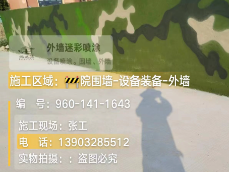 聊城 迷彩漆喷涂价格（按平方米计费）
